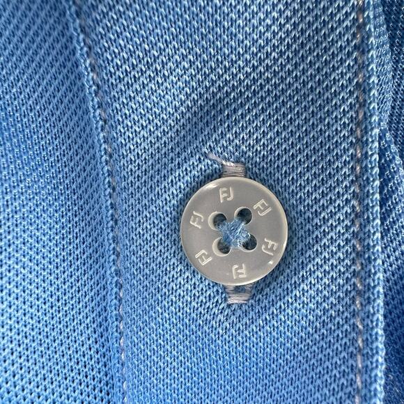 FootJoy Golf Polo Shirt Men's Size M Sky Blue Athletic Fit Menasha Athlesiure - Picture 8 of 12
